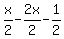 x%2F2+-+2x%2F2+-+1%2F2