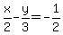 x%2F2+-+y%2F3+=+-1%2F2