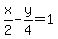 x%2F2+-+y%2F4=1