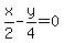 x%2F2+-+y%2F4+=+0