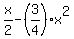x%2F2-%283%2F4%29x%5E2