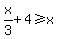 x%2F3%2B4%3E=x