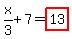 x%2F3%2B7=highlight_red%28+13+%29