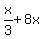 x%2F3%2B8x