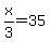 x%2F3=35