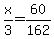 x%2F3=60%2F162