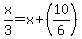 x%2F3=x%2B%2810%2F6%29