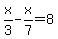 x%2F3+-+x%2F7+=+8