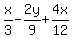 x%2F3-2y%2F9%2B4x%2F12