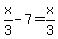 x%2F3-7=x%2F3