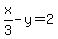 x%2F3-y=2