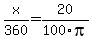 x%2F360+=+20%2F100pi