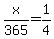 x%2F365=1%2F4