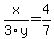 x%2F3y=4%2F7