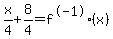 x%2F4%2B8%2F4=f%5E-1%28x%29