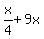 x%2F4%2B9x