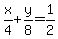 x%2F4%2By%2F8=1%2F2