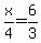 x%2F4=6%2F3