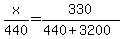 x%2F440=330%2F%28440%2B3200%29
