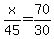 x%2F45=70%2F30