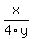 x%2F4y