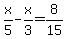 x%2F5-x%2F3=8%2F15