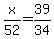 x%2F52=39%2F34