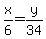x%2F6+=+y%2F34