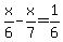 x%2F6-x%2F7+=+1%2F6