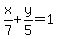 x%2F7%2By%2F5=1