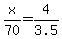 x%2F70=4%2F3.5