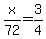 x%2F72=3%2F4