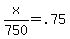 x%2F750=.75