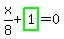 x%2F8%2Bhighlight_green%28+1+%29=0