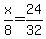 x%2F8=24%2F32