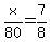 x%2F80=7%2F8