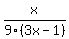 x%2F9%283x-1%29