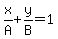 x%2FA%2By%2FB=1