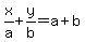 x%2Fa%2By%2Fb=a%2Bb