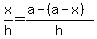 x%2Fh+=+%28a-%28a-x%29%29%2Fh