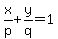 x%2Fp%2By%2Fq=1