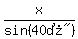 x%2Fsin%28%2240%B0%22%29