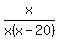 x%2Fx%28x-20%29