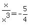 x%2Fx%5E3=+-5%2F4