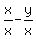x%2Fx+-+y%2Fx