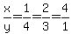 x%2Fy=1%2F4=2%2F3=4%2F1