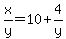 x%2Fy=10%2B4%2Fy