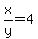 x%2Fy=4