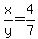 x%2Fy=4%2F7