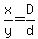 x%2Fy=D%2Fd